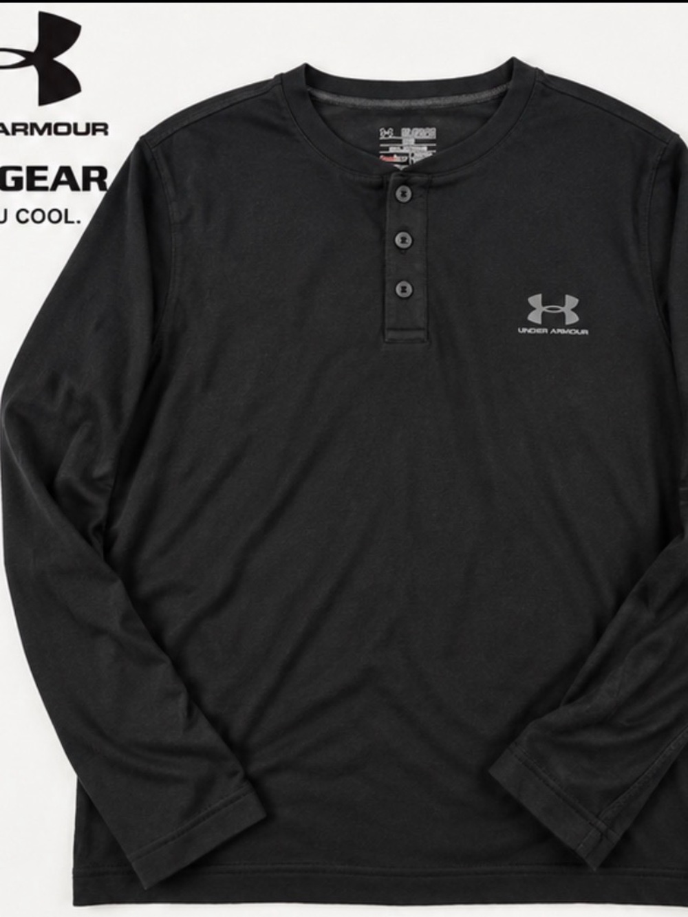 Under Armour Men's Long-Sleeve Henley Shirt - Black